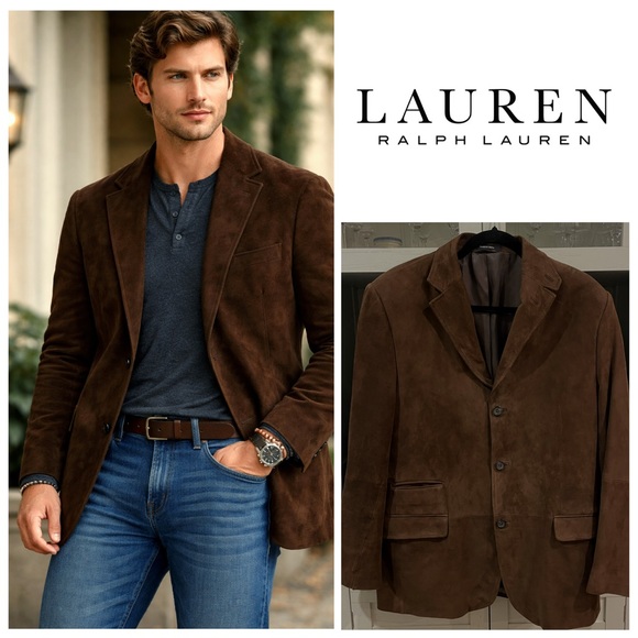 Lauren Ralph Lauren Other - Lauren Ralph Lauren Dark Brown Suede Sport Coat Blazer